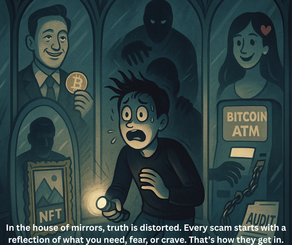 Crypto Scammers in the House of Mirrors